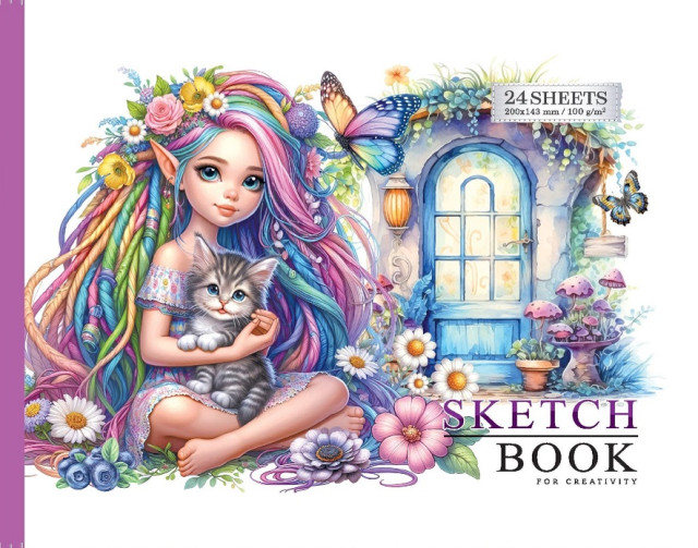Скетчбук 24/100 А5 б/лінія матовий ламінований /5