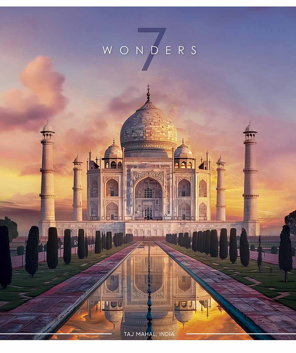Зошит 60 аркушів клітинка «World wonders» УФ-лак