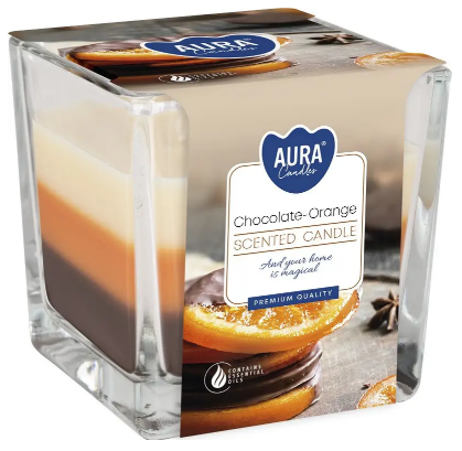 Свічка з ароматом snk80-340 8×8×8см h-32см Chocolate-Orange