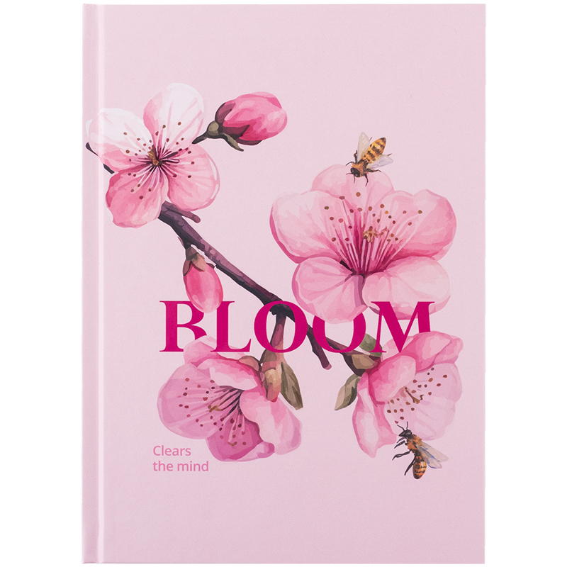 Блокнот А5 96 аркушів клітинка тверда обкладинка «Bloom»