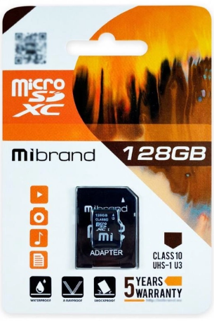 Карта пам`яті 128Gb Micro-SDHC (UHS-1 U3) (adapter)