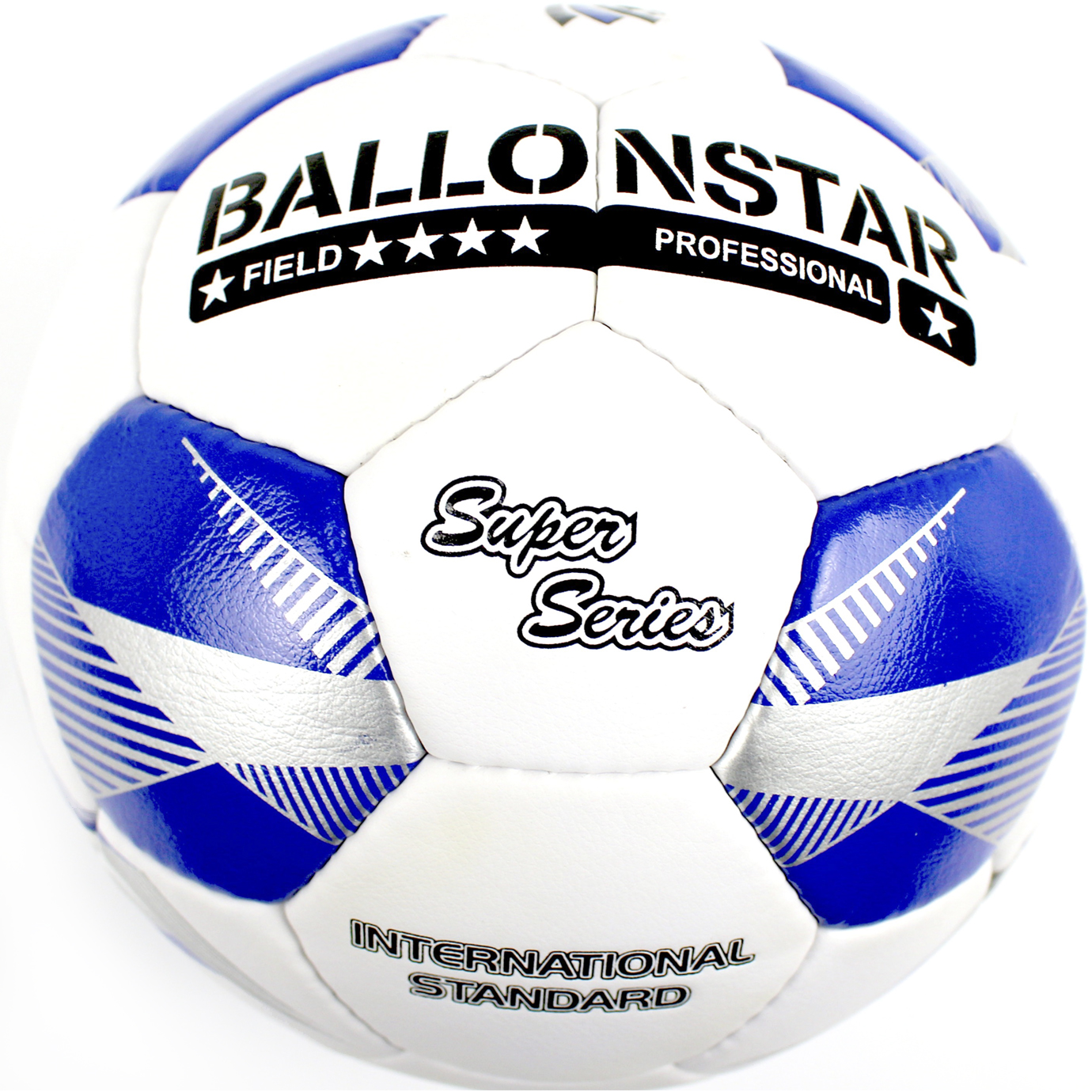 М'яч футбольний «Hybrid Ballonstar» PU, розмір 5, біло-синій