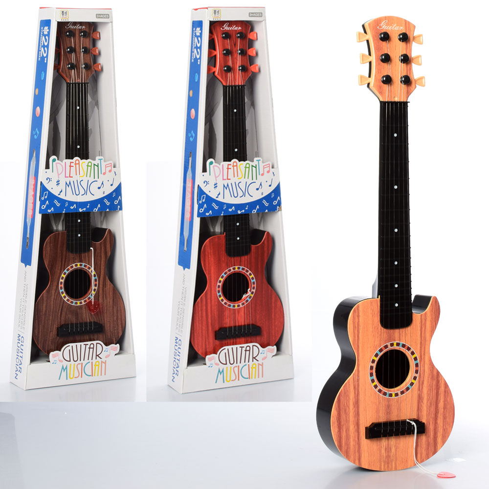 Гітара 57см, медіатор, 3 кольори, в коробці, 25,5×62,5×3см