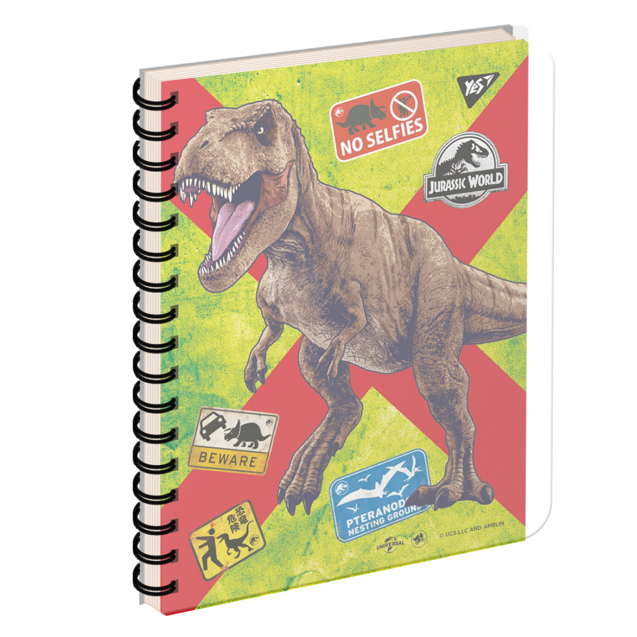Блокнот пруж. А5 144 аркуші клітинка пластиковий обкладинка «Jurassic World. Dino tracker»
