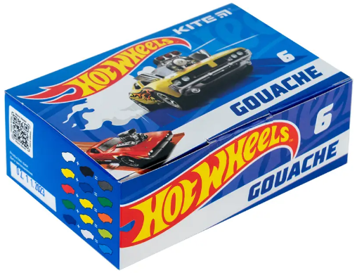 Гуаш 6 кольорів 20мл «Hot Wheels»