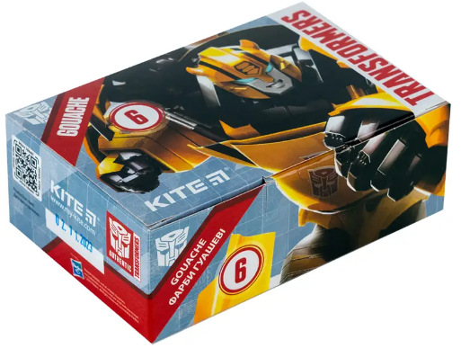 Гуаш 6 кольорів 20мл «Transformers»