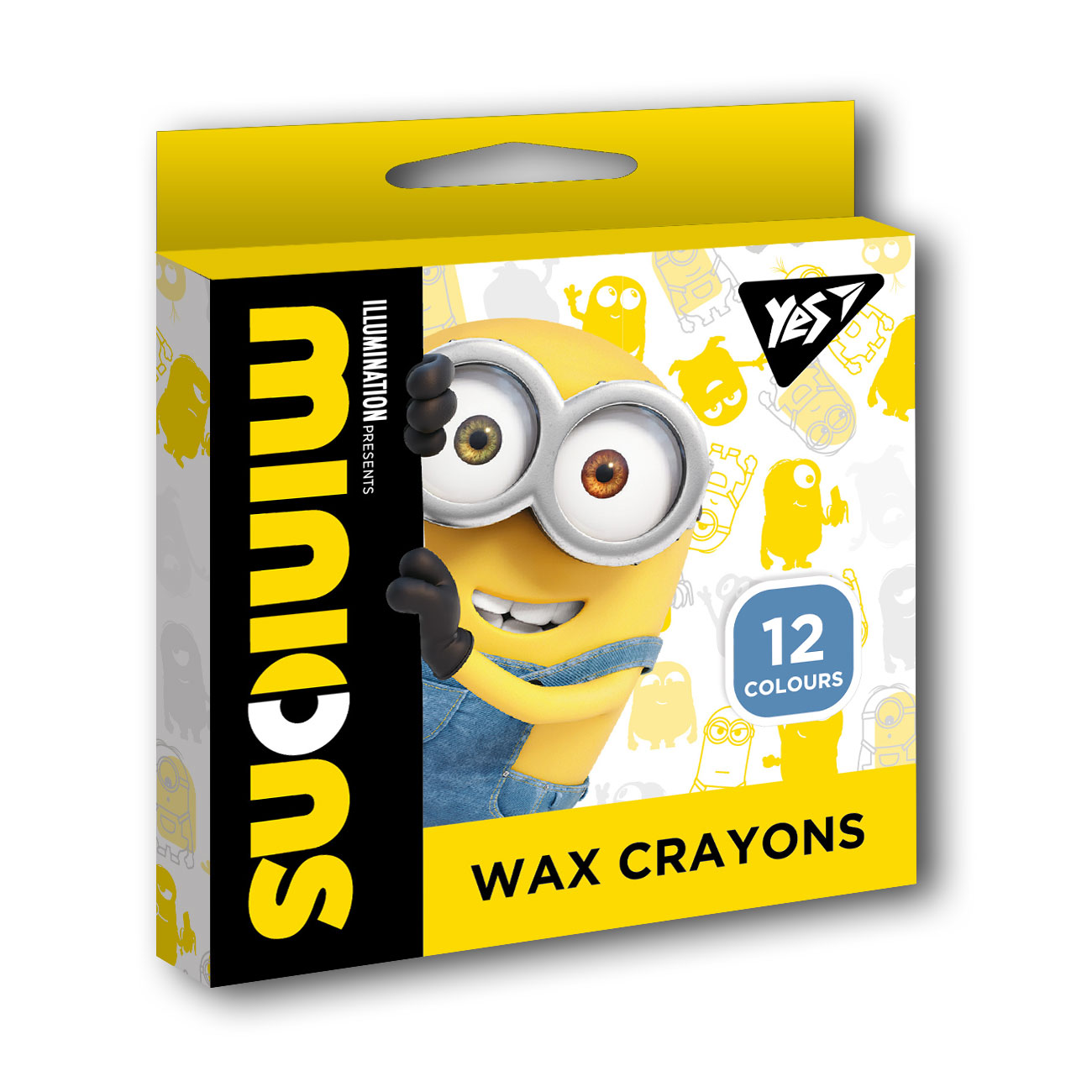 Олівці воскові 12 кольорів Minions