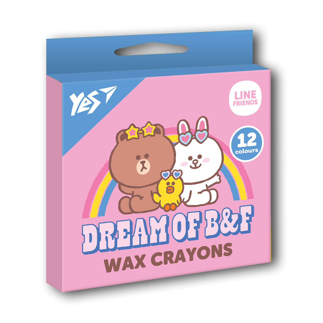 Олівці воскові 12 кольорів Line Friends