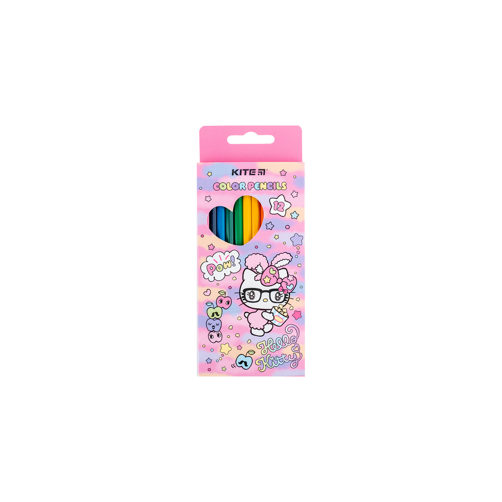 Олівці кольорові 12 кольорів Hello Kitty