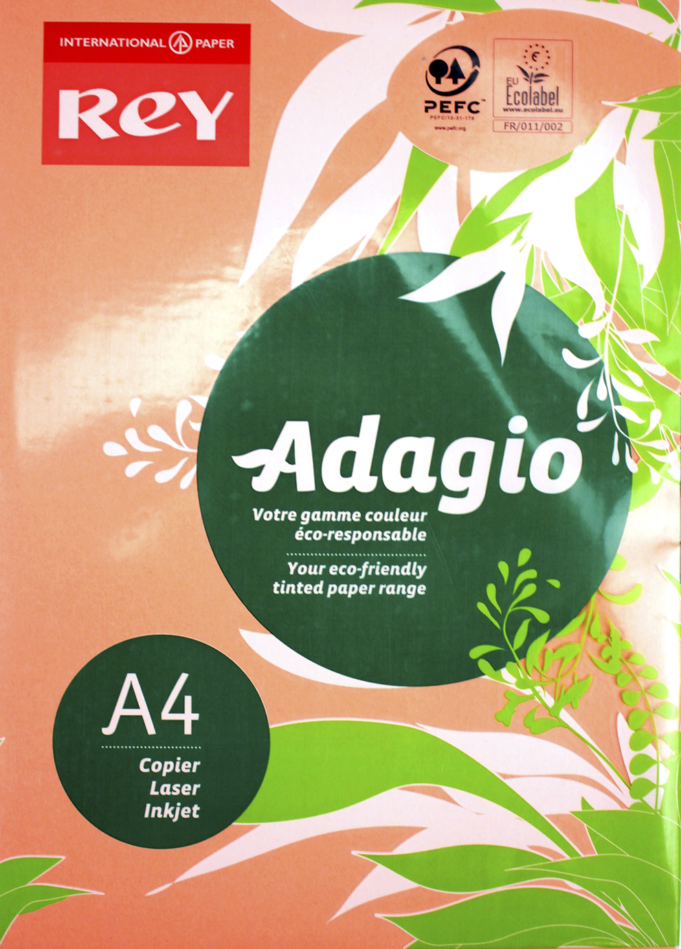 Папір кольоровий А4 80г/м паст. Peach 55 (персик)