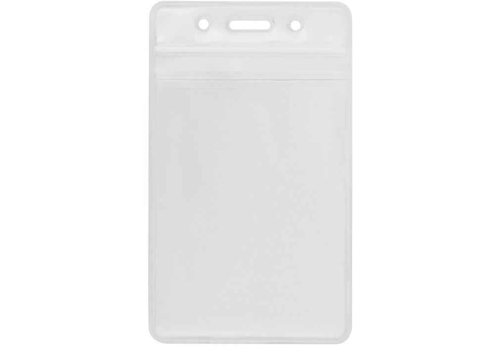 Бейдж вертикальний PVC 62×91мм, замок zip lock