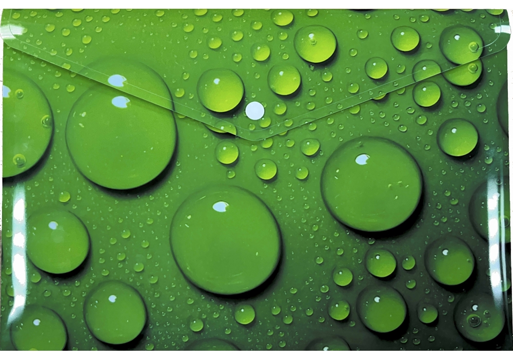 Папка-конверт А4на кнопці з друком Green Bubble, непроз«глянець»