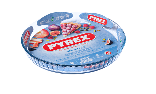 Форма для запікання 28см скло кругла /0766