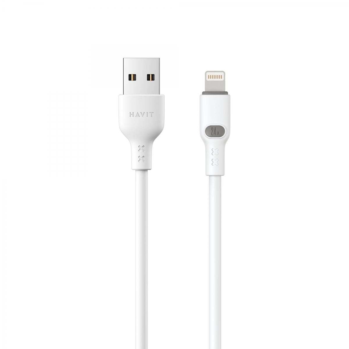Кабель USB > lightning HV-CB6283 2.1A 1м white