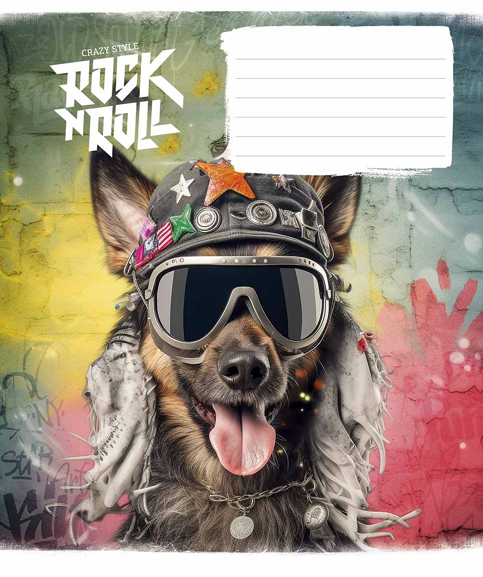 Зошит 24 аркуші лінія Star «Rock star» ВД-лак