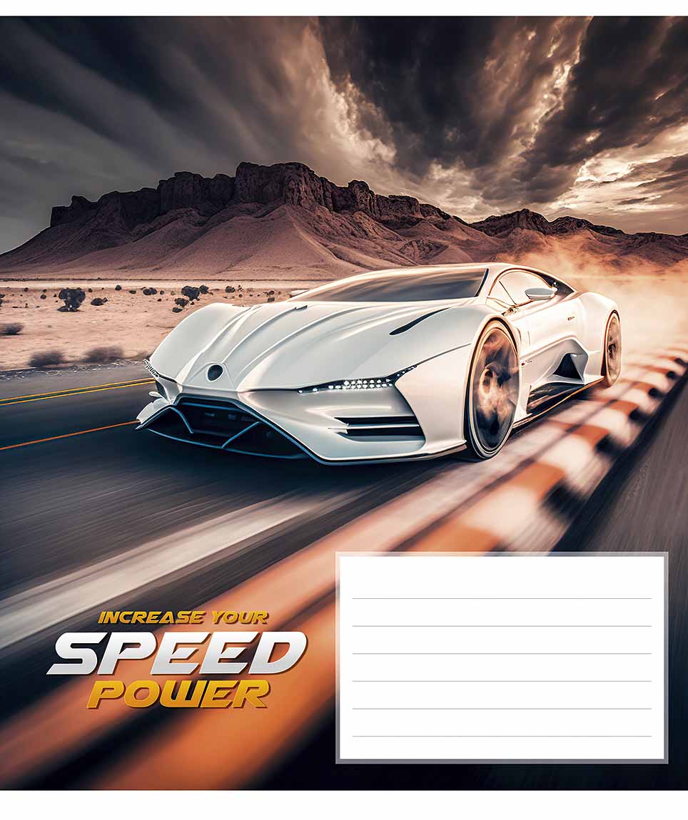 Зошит 24 аркуші лінія Star «Speed power» ВД-лак