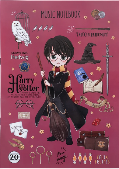 Нотний зошит А4 20 аркушів Harry Potter