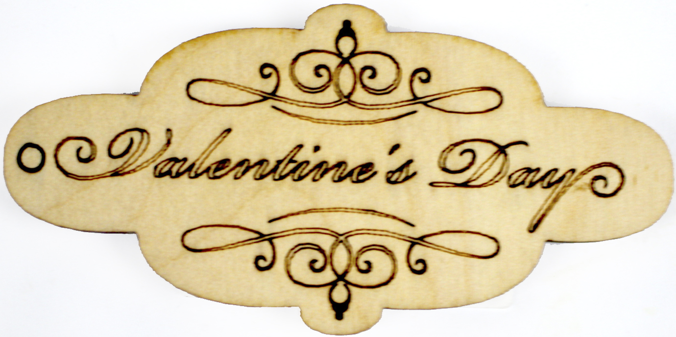 Напис-тег Valentine's Day 4×8 см фанера