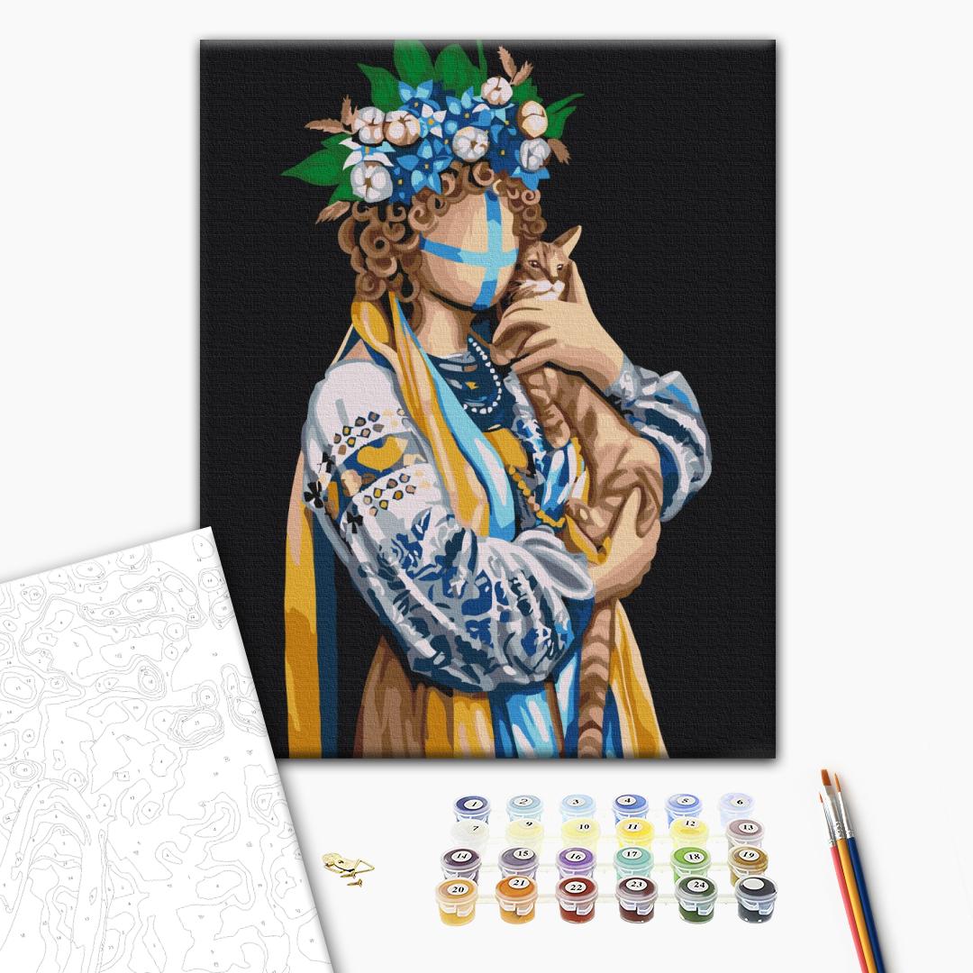 Картини по номерах акрилові «Українка» 40×50см