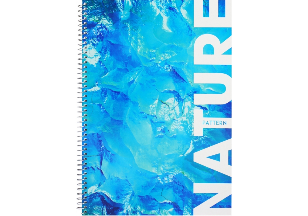 Блокнот пруж. бок. А4 80 аркушів клітинка картонний Nature
