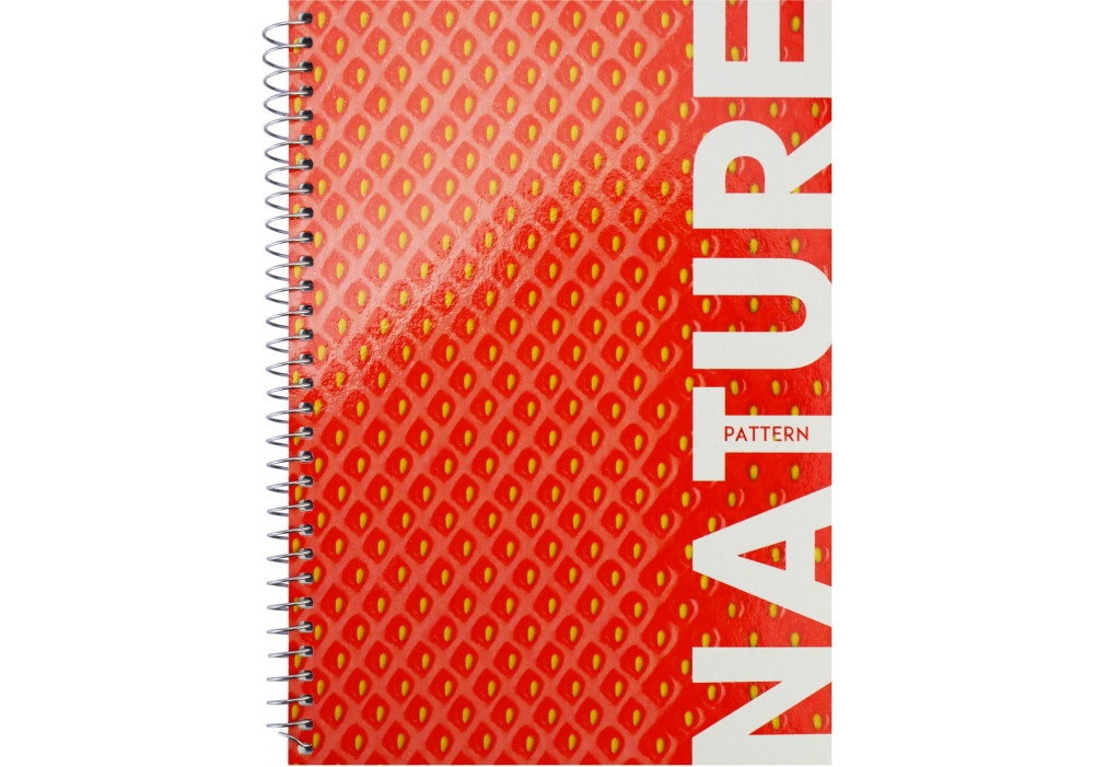 Блокнот пруж. бок. А5 80 аркушів клітинка картонний Nature