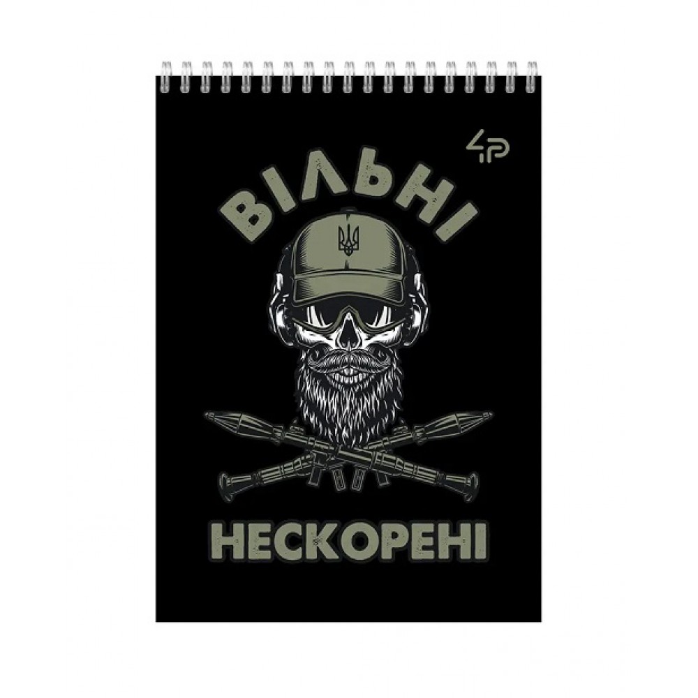 Блокнот пруж. верх. А7 48 аркушів клітинка «Brave» two