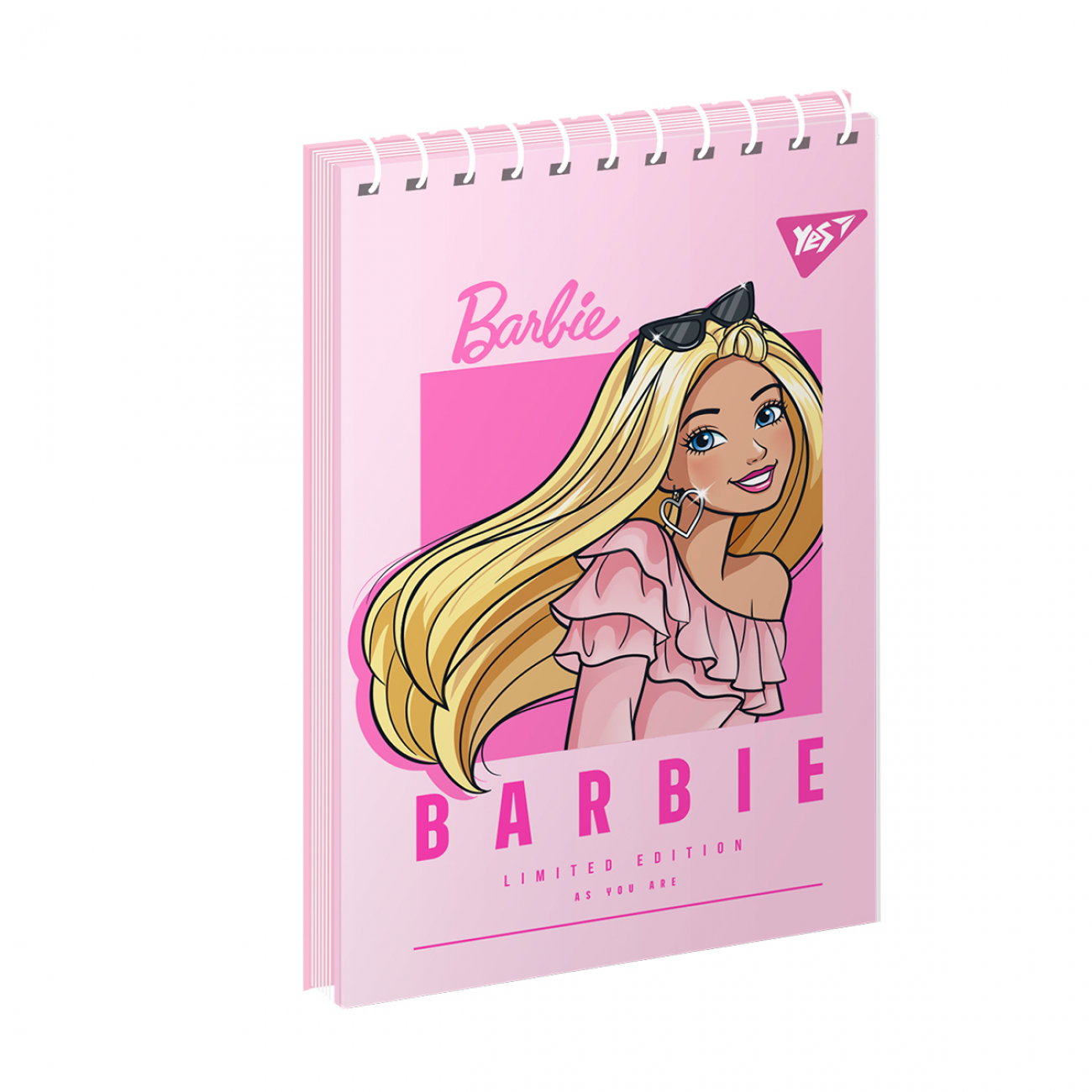 Блокнот пруж. А7 80 аркушів клітинка картонний обкладинка Barbie