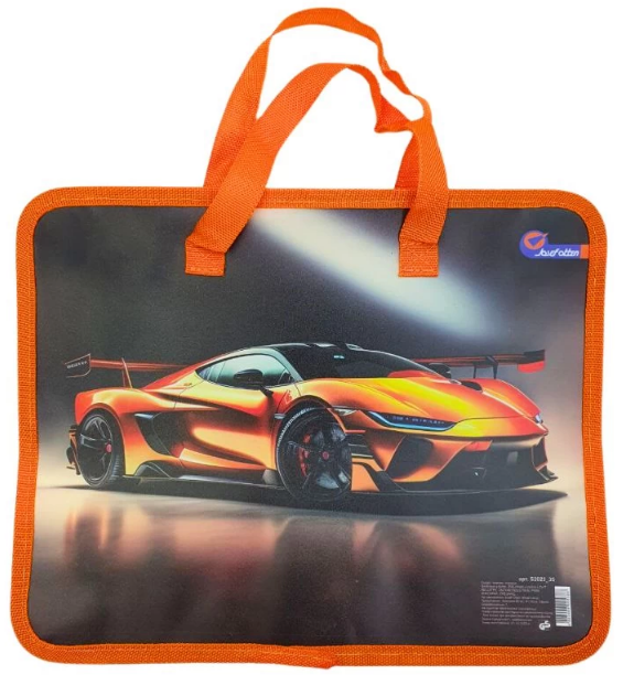 Папка-портфель «Sportcar» з ручками, 26×32см