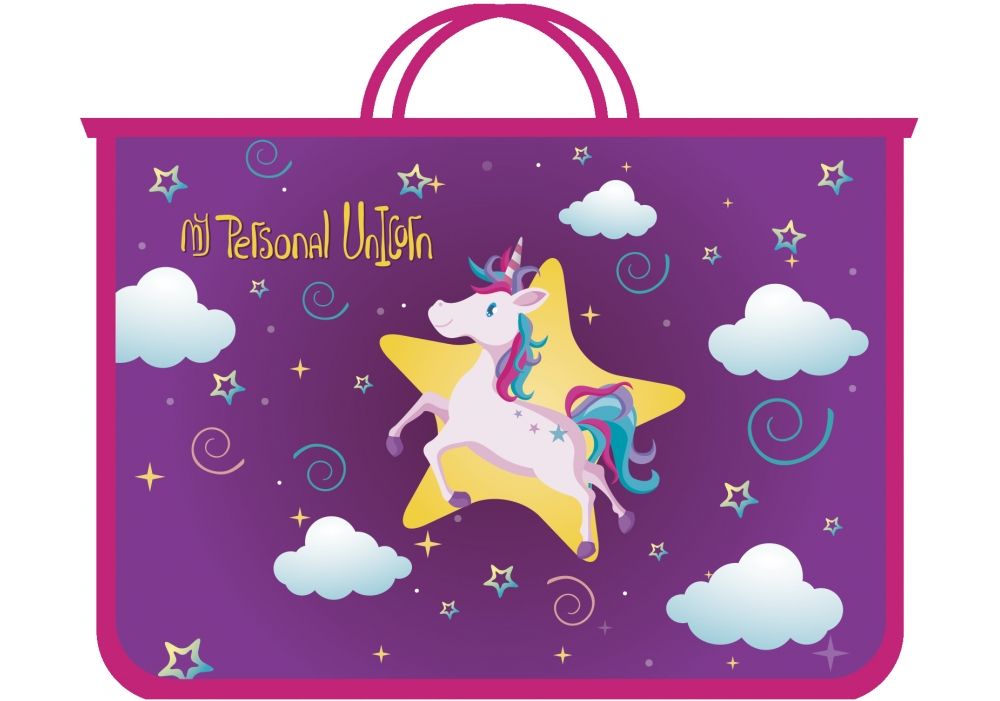 Портфель А4 пластиковий на блискавці My Unicorn