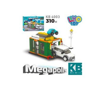 Конструктор Автомийка, машинка, 310дет., в коробці, 38×29×6,5см №KB 4003