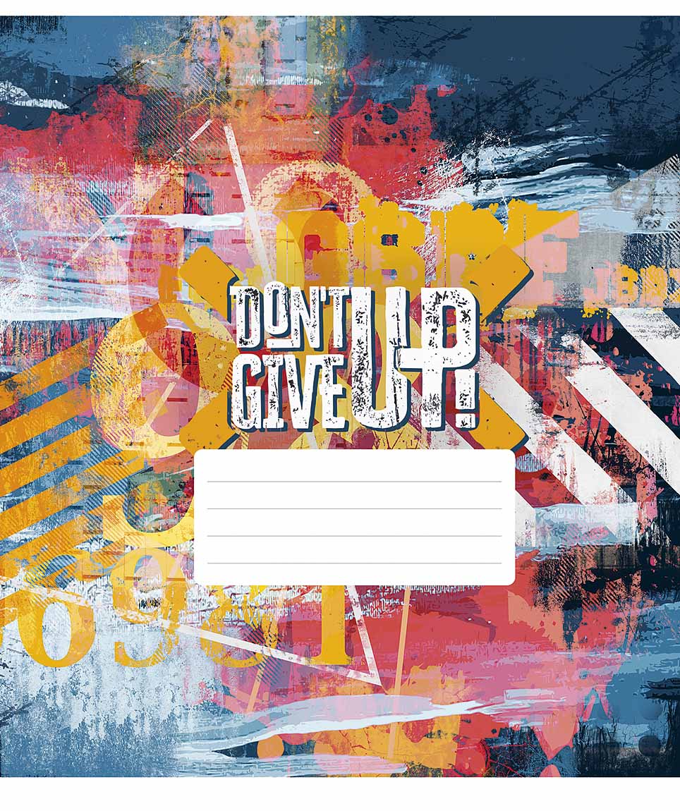 Зошит 36 аркушів клітинка «Dont Give Up» ВД-лак