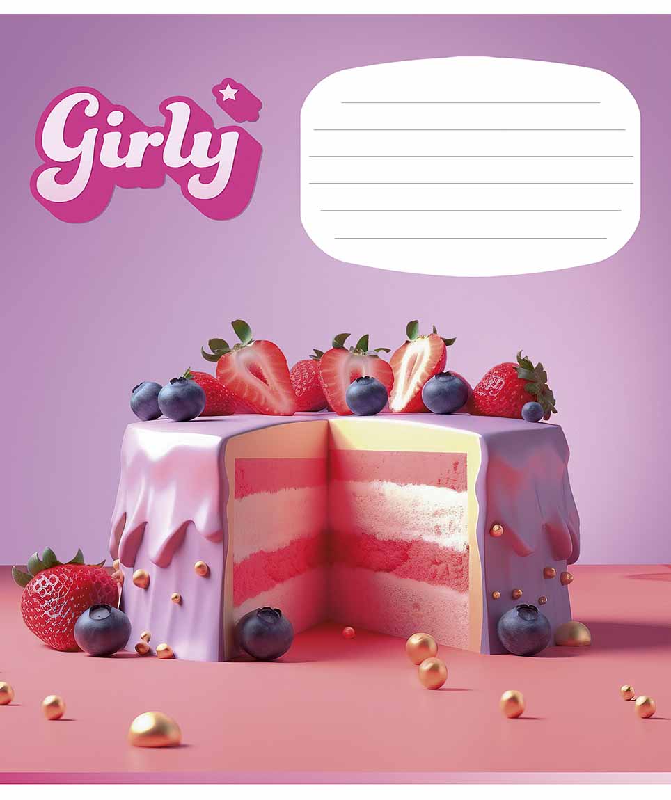 Зошит 12 аркушів лінія «Girly (Дівчачі штучки) » ВД-лак