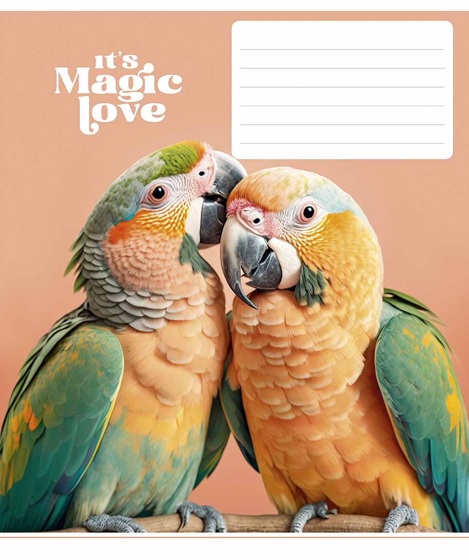 Зошит 24 аркуші клітинка Star «It's a magic love» ВД-лак
