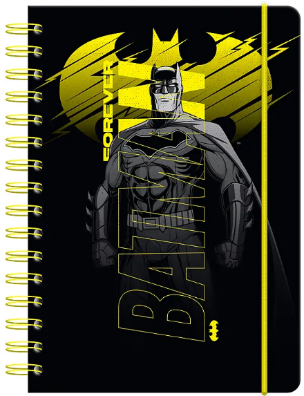 Блокнот пруж. А5 80 аркушів клітинка тверда обкладинка DC Comics