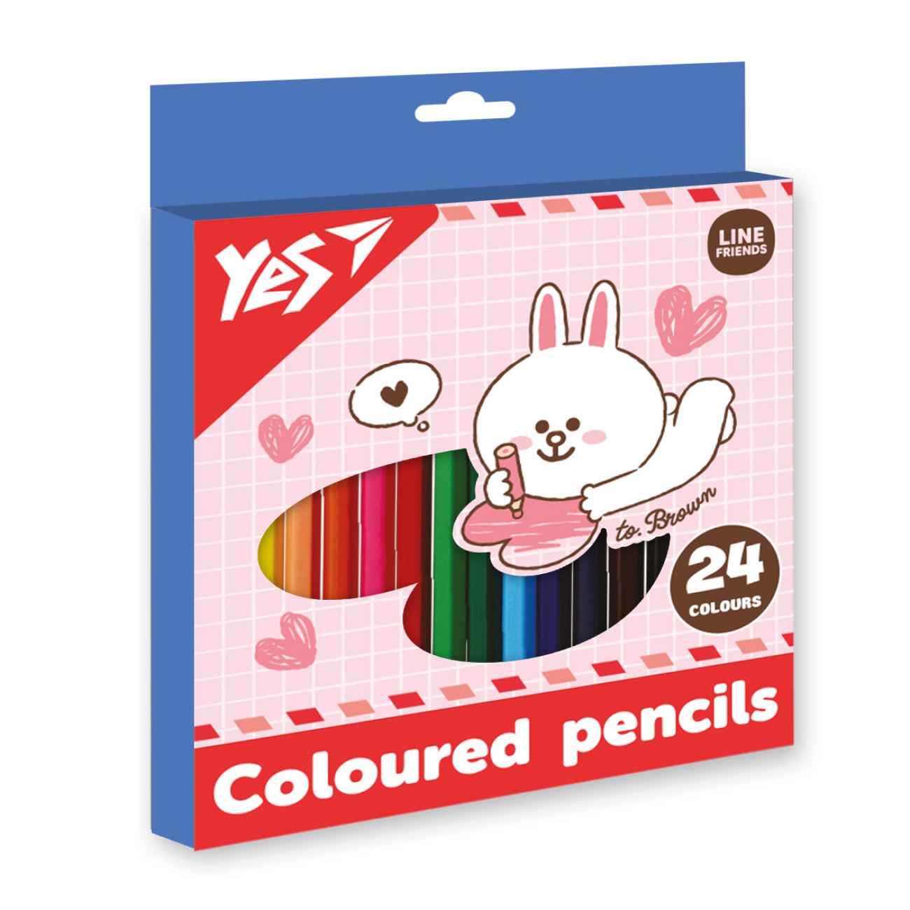 Олівці кольорові 24 кольори Line Friends. Cony