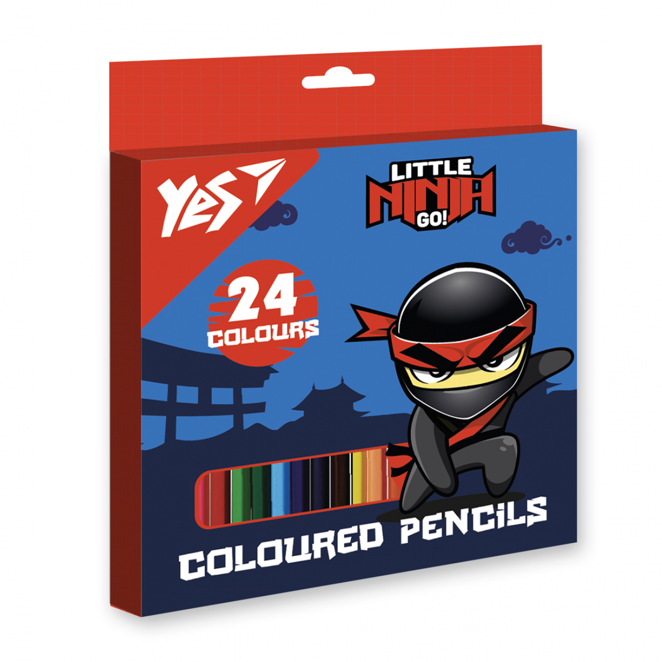 Олівці кольорові 24 кольори Ninja синій