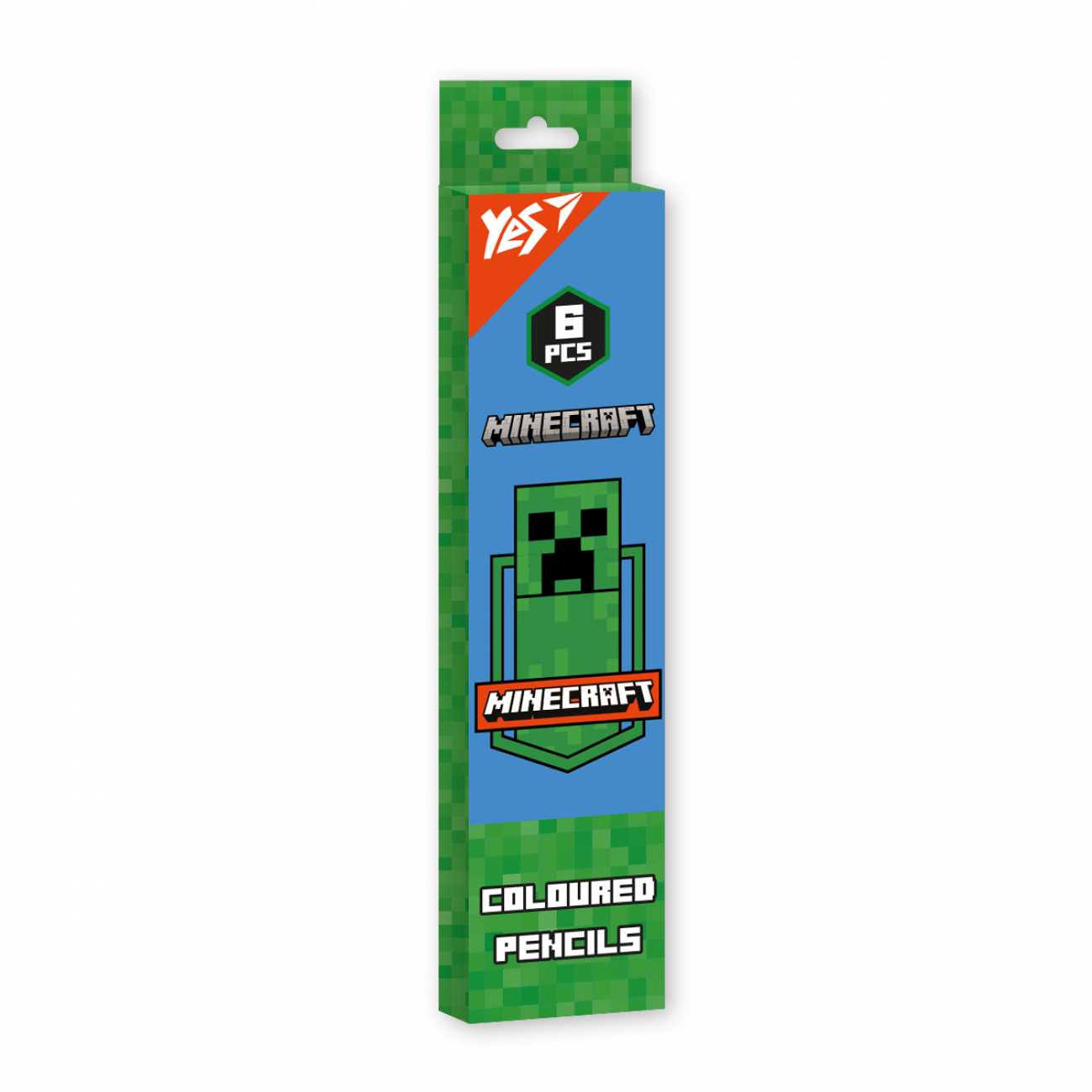 Олівці кольорові 6 кольорів Minecraft. Creeper