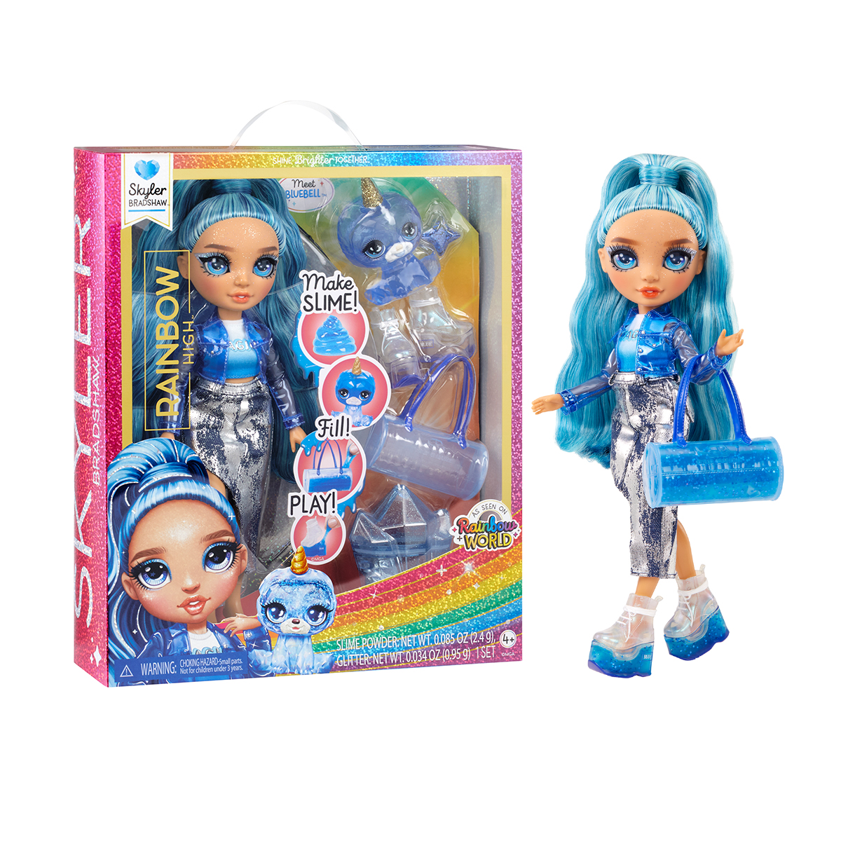 Ігровий набір з лялькою Rainbow High серії Classic- Скайлер, зі слаймом