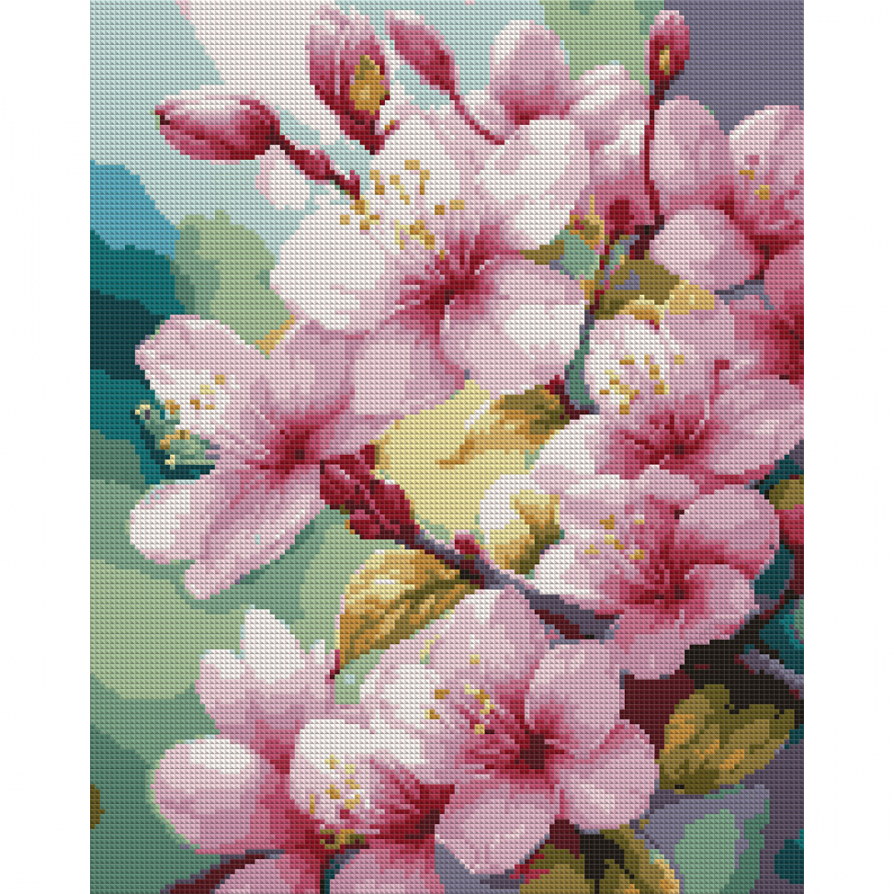 Алмазна мозаїка Сакура 40×50см, на підрамнику