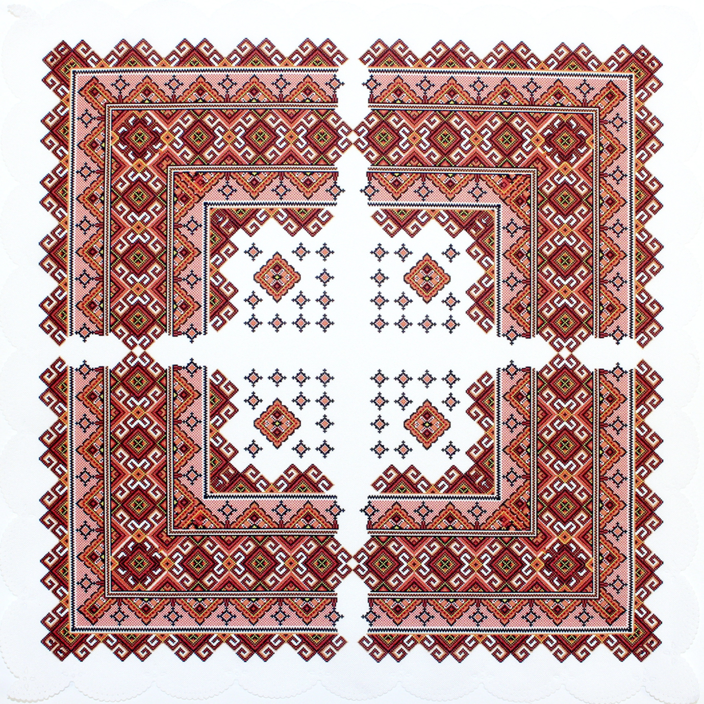 Великодня серветка 33×33см «Орнамент» №17