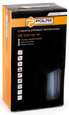 Клейовий стрижень «Polax» d8×200мм