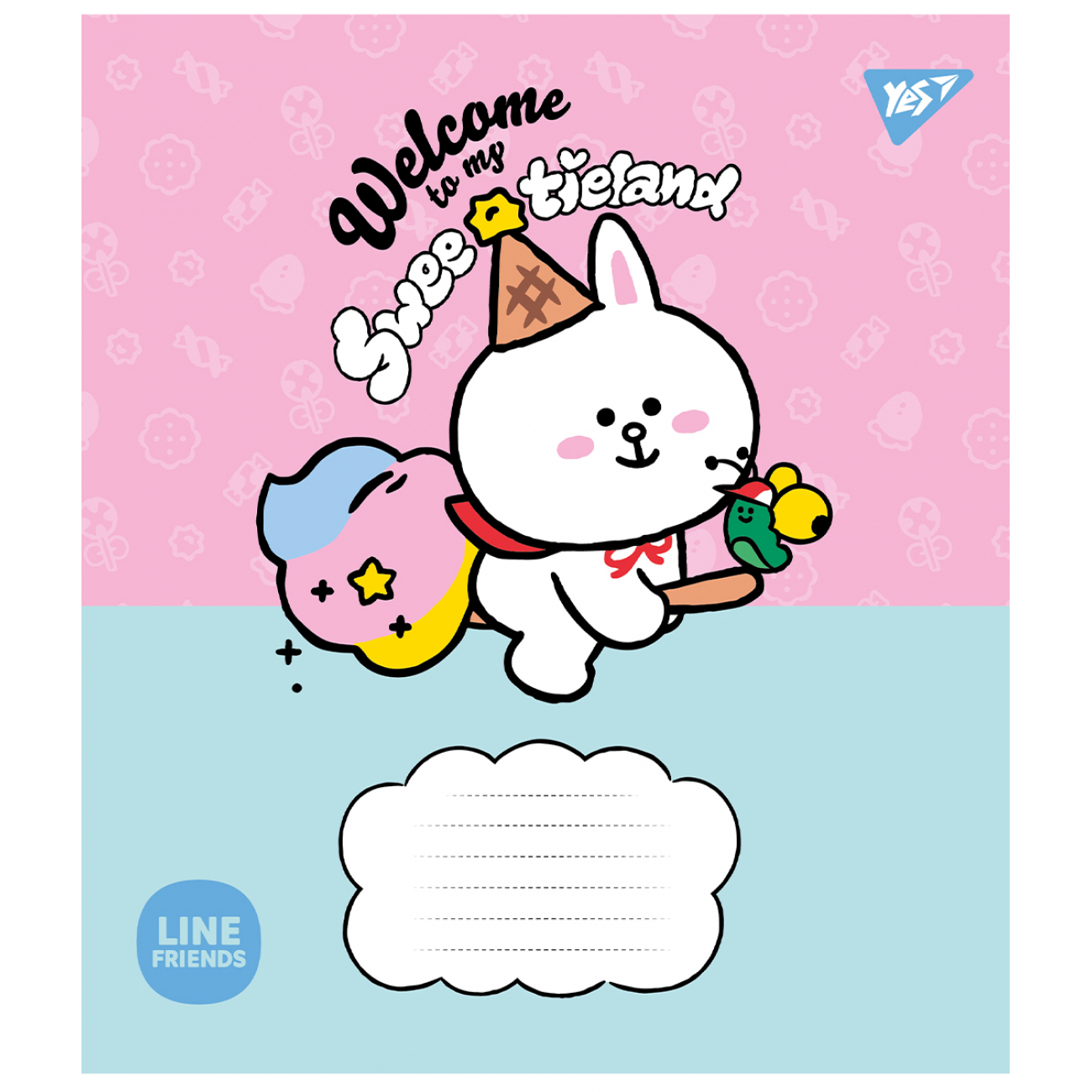 Зошит 12 аркушів лінія Line Friends. Sweetieland