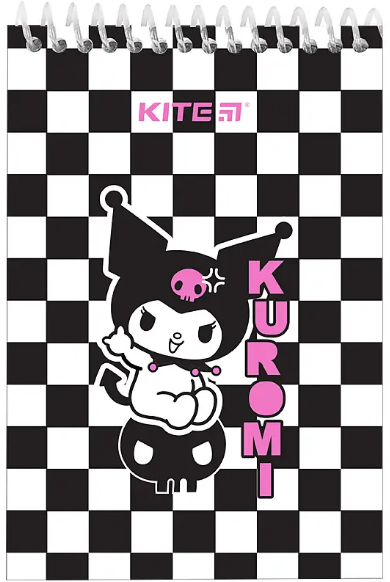 Блокнот пруж. А6 48 аркушів б/лінія картонний Kuromi