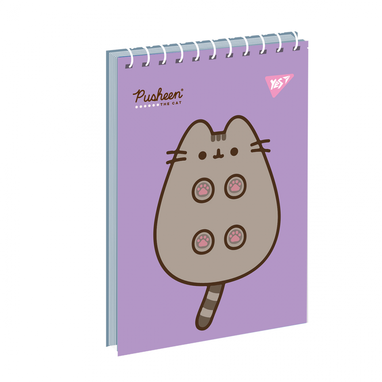 Блокнот пруж. А7 80 аркушів клітинка картонний обкладинка Pusheen