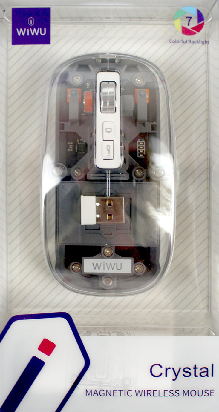 Мишка BT WIWU Crystal Magnetic Wireless WM105 gray (вб. акум.)