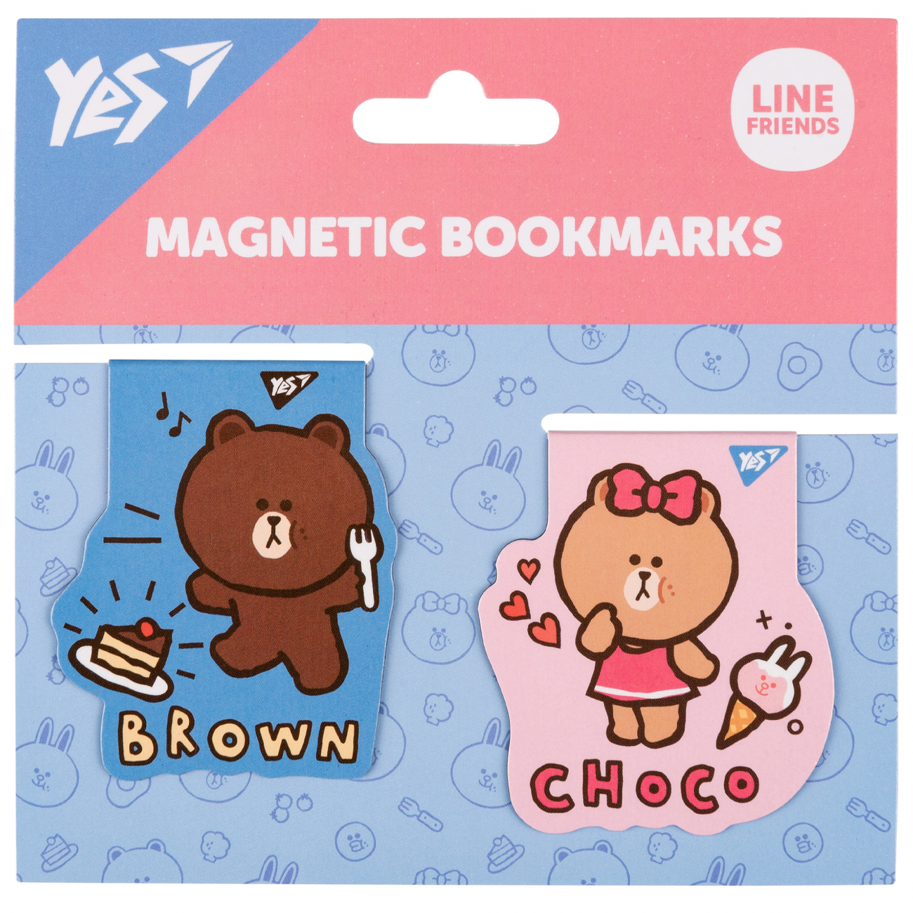 Закладка магнітна Line Friends Brown and Choco 2 шт