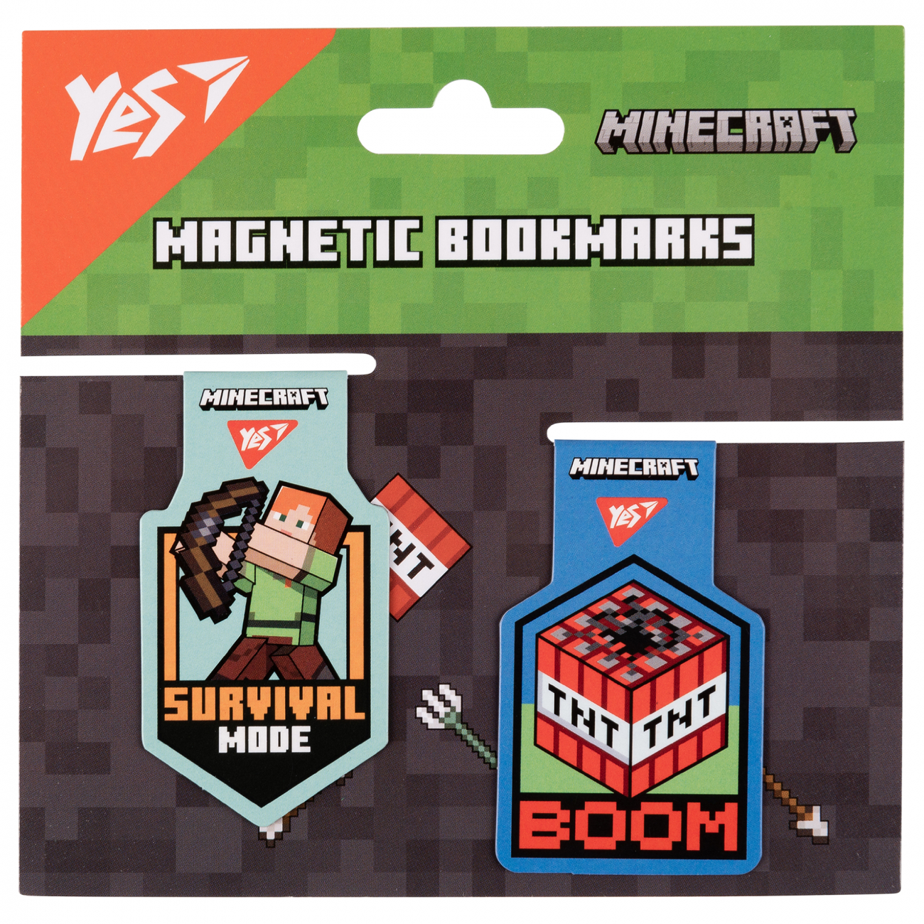 Закладка магнітна Minecraft Steve 2 шт