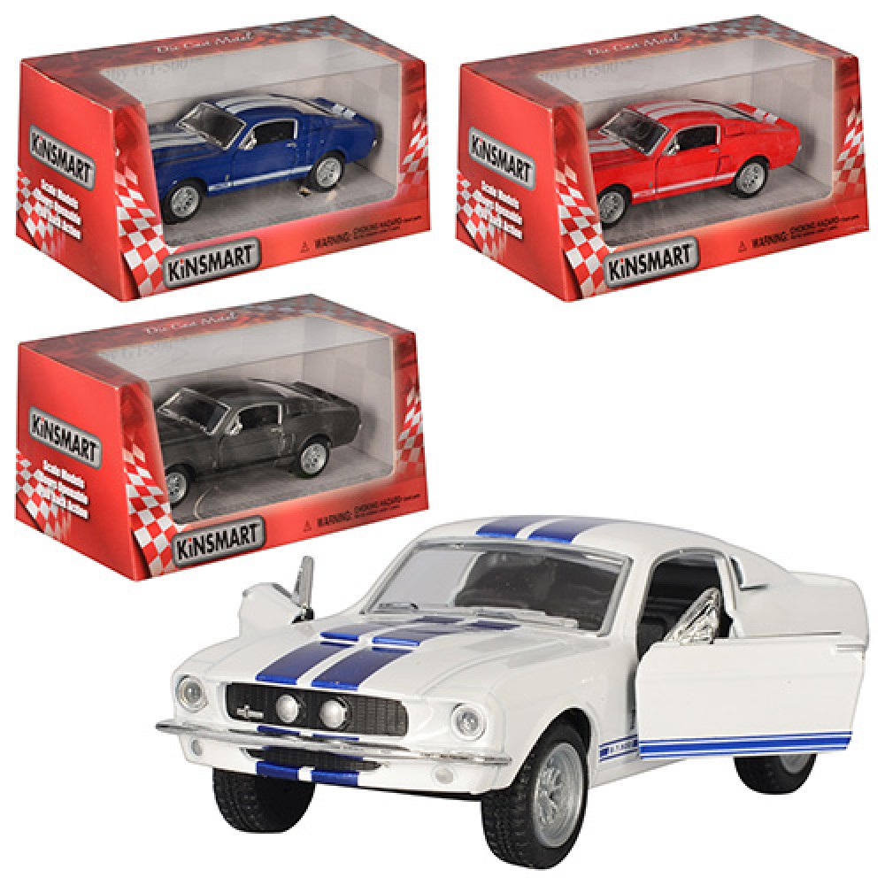 Машина інер-а металева Shelby GT-500 1967 (1:38) в кор-ці, 16×7,5×8см