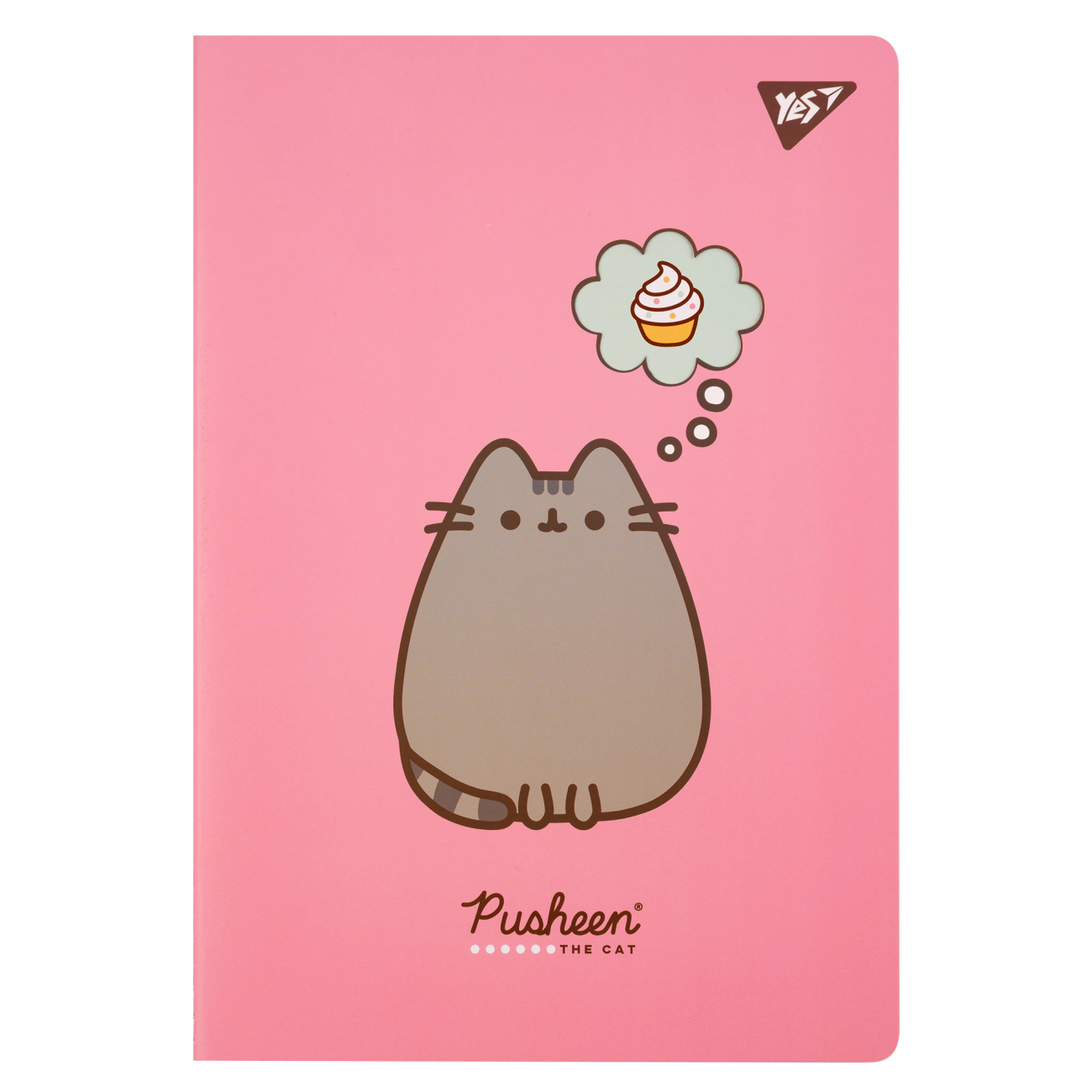 Зошит А4 40 аркушів клітинка з висічкою «Pusheen»