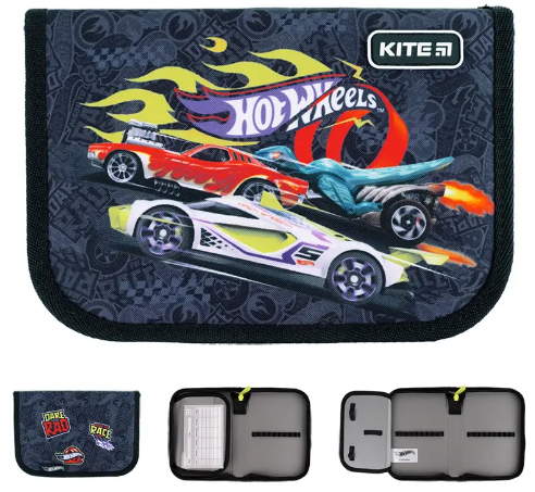 Пенал Hot Wheels 1 відділення, без наповнення, з 1 відворотом